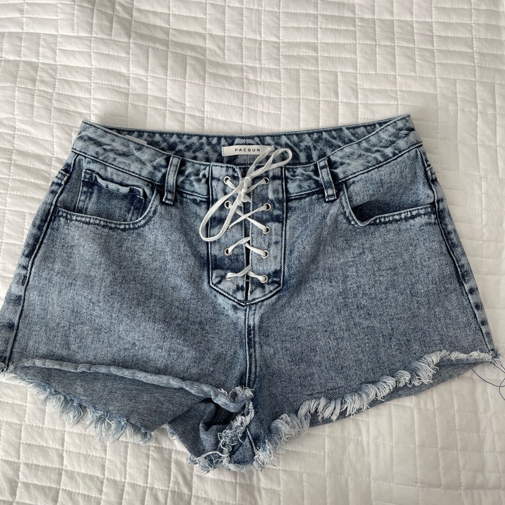High rise PacSun denim shorts